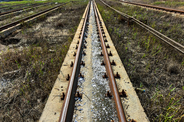 Mechanical equipment and rails for towing ships: September 1, 2018, photographed at Tangshan Ark...