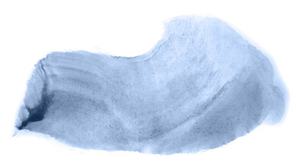 Abstract watercolor background hand-drawn on paper. Volumetric smoke elements. Navy blue color. For design, web, card, text, decoration, surfaces.