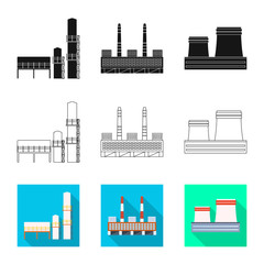 Vector illustration of production and structure logo. Set of production and technology vector icon for stock.