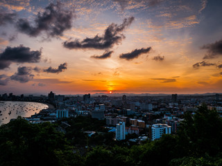 There is an amazing view over the city.