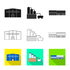 Naklejka premium Vector design of production and structure logo. Set of production and technology stock symbol for web.