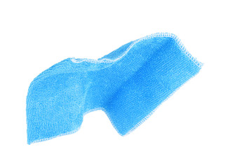 Pink towel isolated on a white background