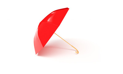 Red umbrella concept rendered isolated 3d render