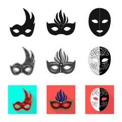 Isolated object of luxury and celebration symbol. Set of luxury and hide  vector icon for stock.