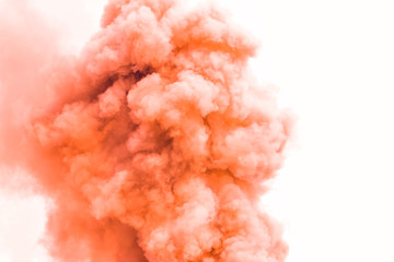 Red smoke like clouds background,Bomb smoke background,Smoke caused by explosions.