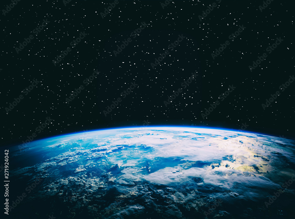 Wall mural magnificent earth in outer space. the elements of this image furnished by nasa.