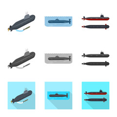 Vector design of war  and ship symbol. Set of war  and fleet vector icon for stock.