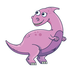 cute dinosaur comic character icon