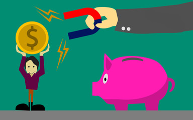Attracting Money to piggy bank