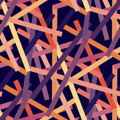 Vintage violet and orange geometric seamless pattern