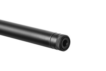 Modern sniper rifle isolated on white. Weapon for firing at long distances.