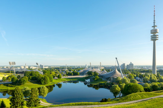 Olympia Park in Munich in the Morning