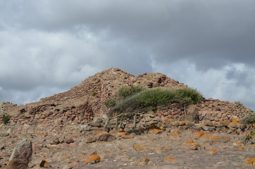 The ancient Nuraghe of Seruci, Sardinia 