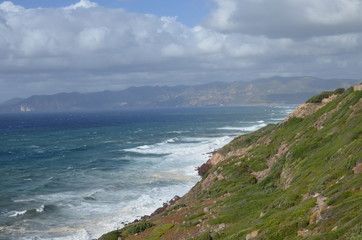 Coast of Mediterranean sea in Portoscuso, Carbonia-Iglesias, South Sardinia, Italy