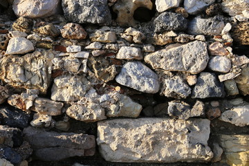 Sea stone surface background. Rocks of coast background.