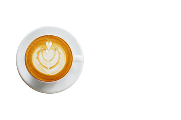 cup of coffee on white background