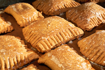 Homemade shortbread cookie. Home baked pastries.