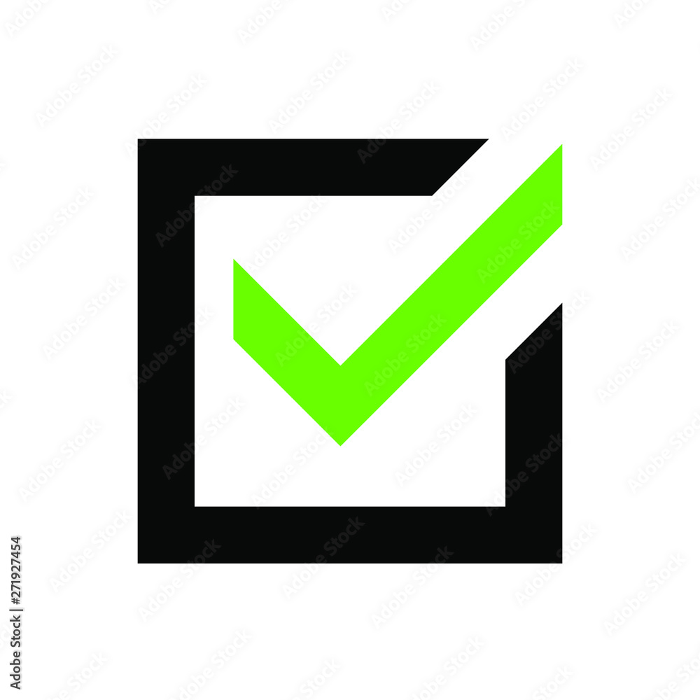 Poster check list button icon. check icon vector. check mark icon. ok icon.