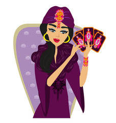 Fortune teller forecasting with cards