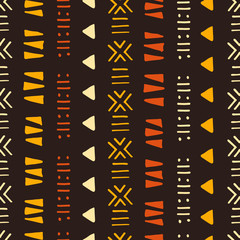 Tribal creative vector seamless pattern