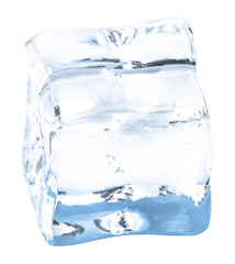 ice cubes isolated on white background. Clipping pats