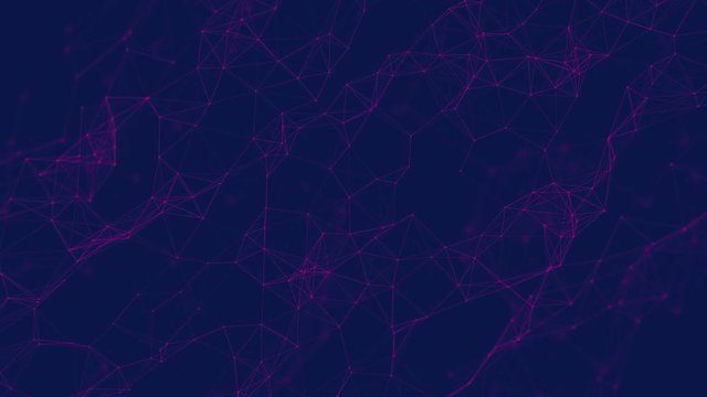 Animated background. The movement of the polygon grid is purple. 4K.A looped roller.