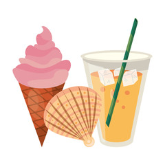 ice cream and juice icon