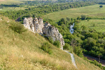 Fototapeta na wymiar Natural landscape in the reserve Divnogorie - Voronezh region Russia