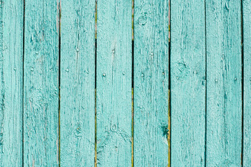 Fototapeta na wymiar Vintage blue wooden texture. Old painted turquoise wooden background. Blue abstract background.