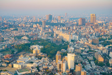 Fototapeta premium 早朝の東京（南麻布、目黒方面）（撮影は六本木ヒルズ）