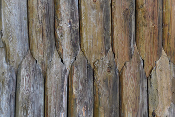 Fototapeta premium Frontal image of the texture of an old wood. Abstract textured wooden background.