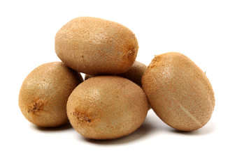 kiwi fruit on white background 