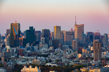 Obraz premium 六本木・虎ノ門周辺の夕景