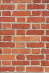 Closeup of red brown brick wall texture