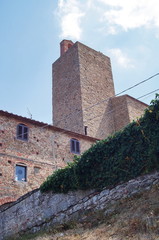 Tower of the fortress of the counts Guidi, Vinci, Tuscany, Italy