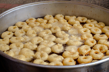 Traditional Turkish Lokma Sweet ( Fried Sweet Dough )
