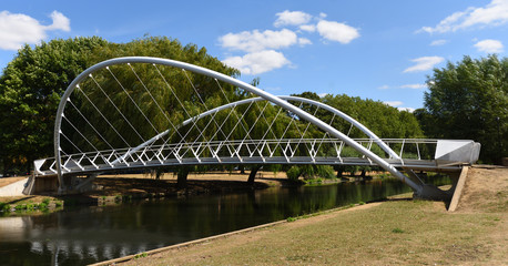 Bedford Bedfordshire River Ouse Butterfly footbridge over the River Ouse