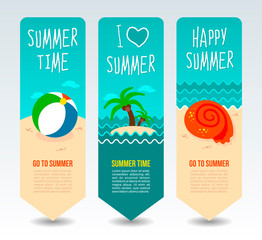 Travel and vacation vector banners