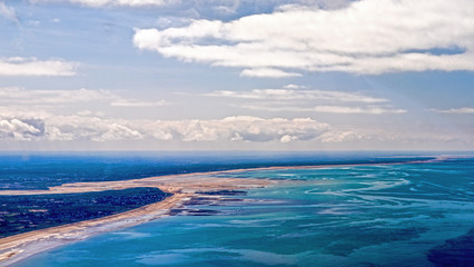 South normandy Saint Malo and le Mont saint Michel aerial view