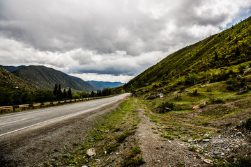 Beautiful Altai mountains in spring
