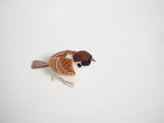 フェルト作品　雀