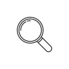 Magnifying Glass outline icon. Vector Magnify symbol in thin line style