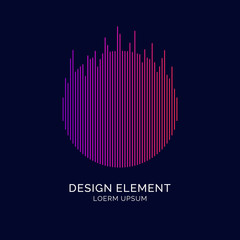Abstract elements with dynamic lines. Vector illustration.