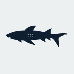 Obraz premium Shark icon.For web design.Vector Illustration