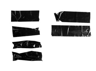 Black electrical tape isolated on white background