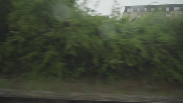 Driving By Train From Paris To Versailles, France - native clip