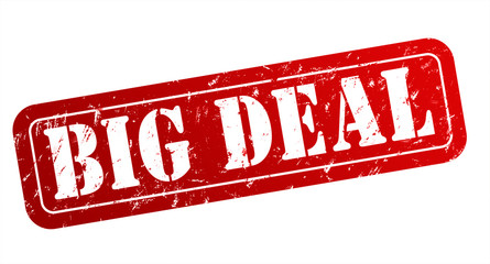 big deal stamp concept illustration
