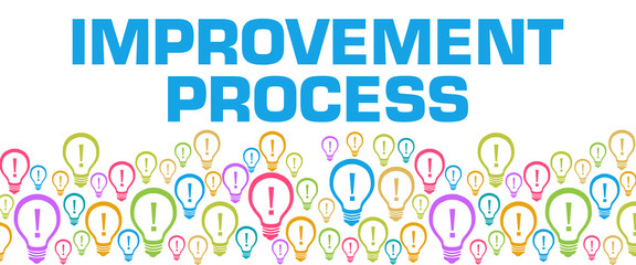 Improvement Process Colorful Bulbs With Text 