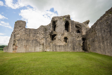 Fototapeta na wymiar The ruins of Denbigh Castle built in the 13th century by Henry the first as part of his military fortifications to subdue the Welsh. It is now a scheduled ancient monument