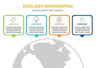 Abstract ecology concept background .Vector infographic illustration